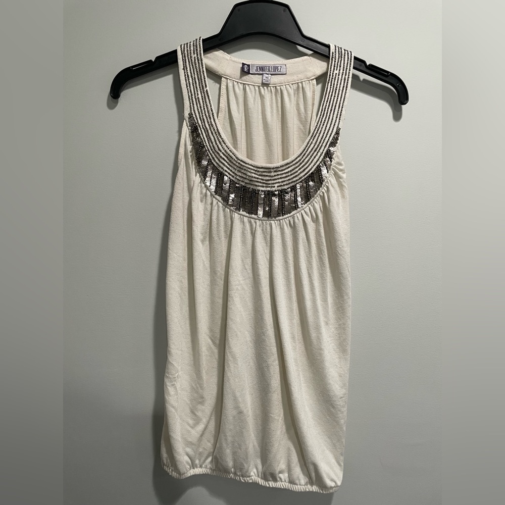 {Jennifer Lopez} bling tank top XS